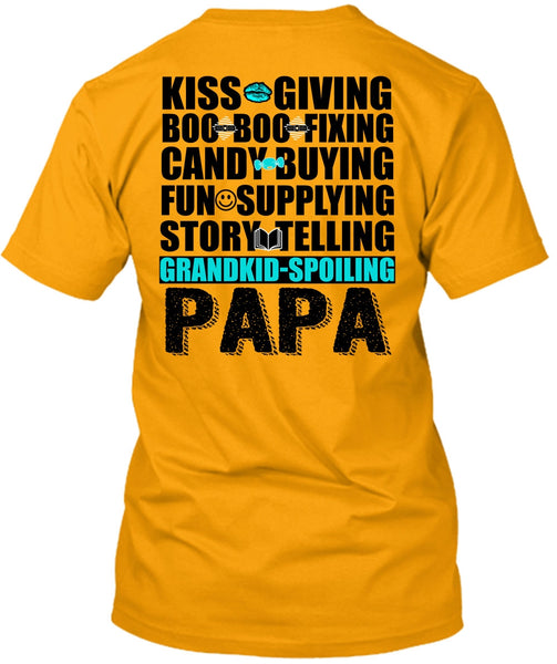 Grandkid-Spoiling Papa T Shirt, I Love Papa T Shirt