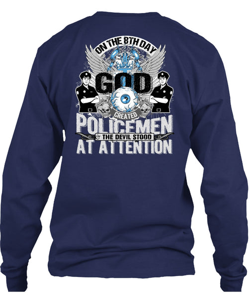 God Created Policemen T Shirt, I Love Police T Shirt