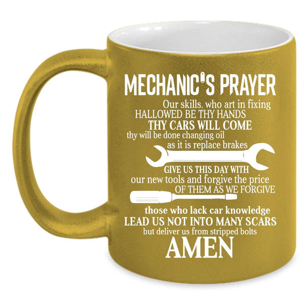 Mechanic's Prayer Coffee Mug, Cool Gift For Mechanics Coffee Cup