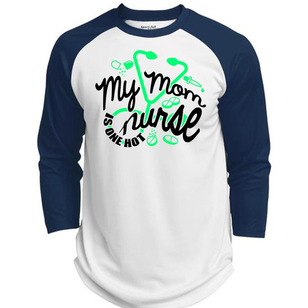My Mom Nurse Is One Hot T Shirt, I Love Nursing T Shirt, Awesome T-Shirts  (Polyester Game Baseball Jersey)