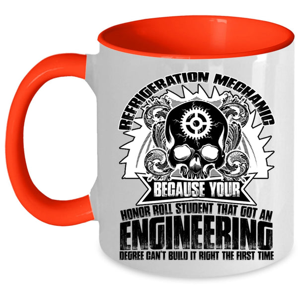 Cool Gift For Mechanics Coffee Mug, Refrigeration Mechanic Accent Mug