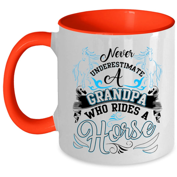 Awesome Grandpas Coffee Mug, Grandpa Rides A Horse Accent Mug