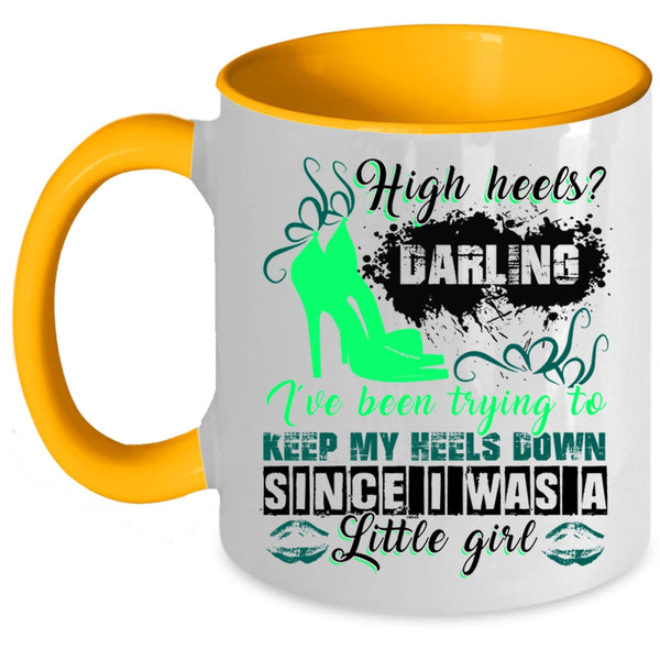 Cute Gift For My Daughter Coffee Mug, I Was A Little Girl Accent Mug