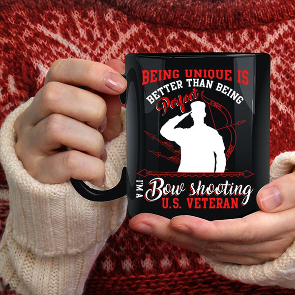 I'm A Bow Shooting U.S Veteran Coffee Mug, Cool U.S Veteran Coffee Cup