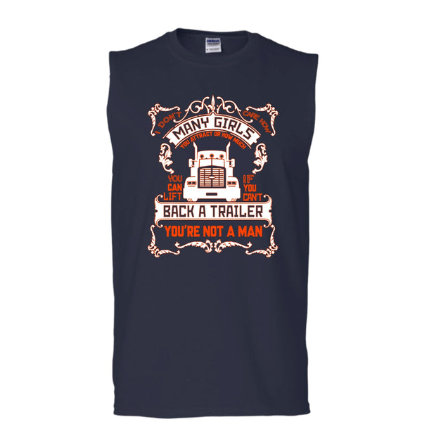 I Don't Care How Many Girls T Shirt, Coolest Trucker T Shirt, Cool T Shirt (Men's Cotton Sleeveless)