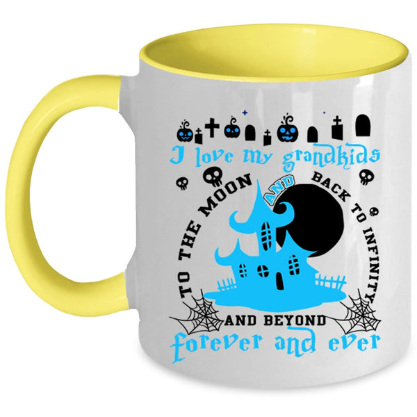 Cute Gift For Grandparent Coffee Mug, I Love My Grandkids Accent Mug