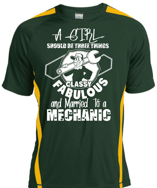 Married To A Mechanic T Shirt, A Girl Should Be Three Things T Shirt, Cool Shirt