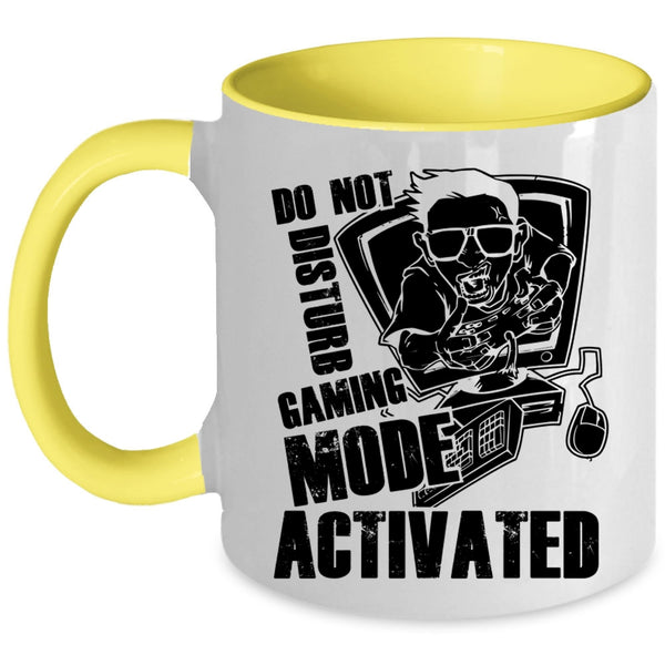 Funny Coffee Mug, Do Not Disturb Gaming Mode Activated Accent Mug