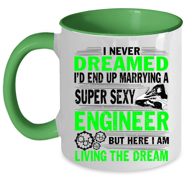 Just Married Coffee Mug, I'd End Up Marrying An Engineer Accent Mug