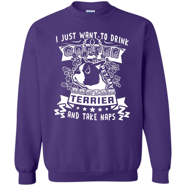 Pet My Boston Terrier And Take Nap T Shirt, Coolest Dog Lover Sweatshirt