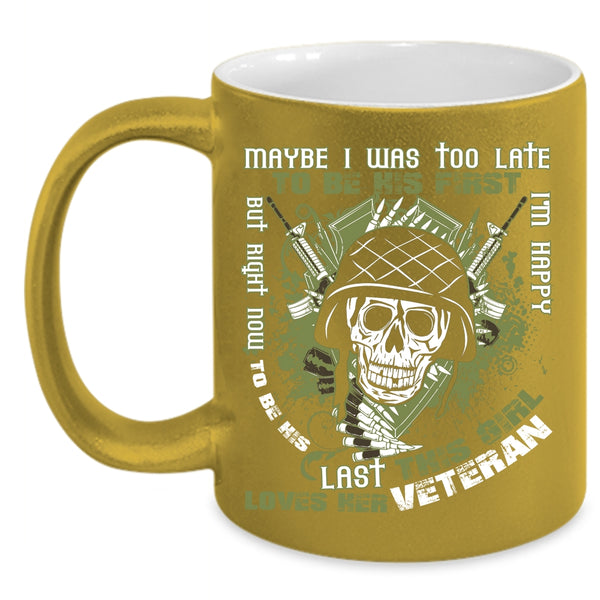 This Girl Loves Her Veteran Coffee Mug, Cute Veteran's Wife Coffee Cup