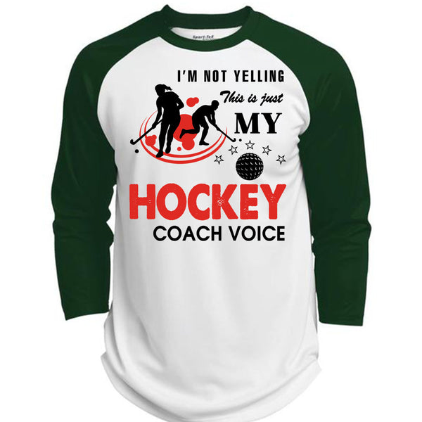 This Is Just My Hockey Coach Voice T Shirt, I Love Hockey T Shirt, Awesome T-Shirts  (Polyester Game Baseball Jersey)