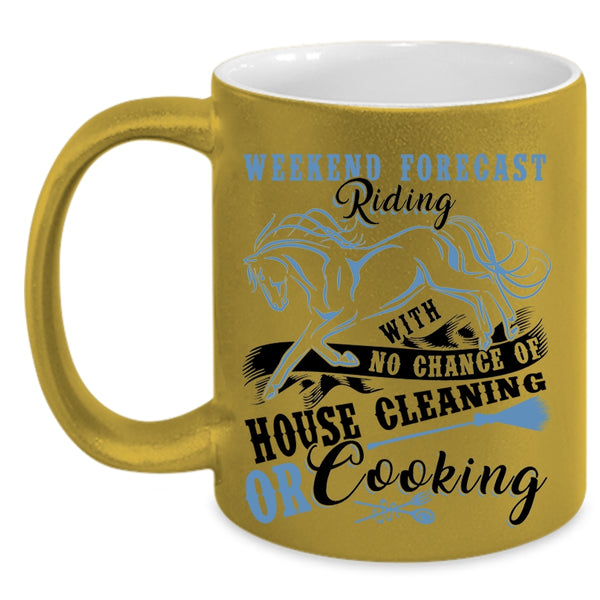 Awesome Equestrians Coffee Mug, Weekend Forecast Riding Accent Mug