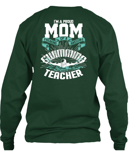 I'm A Proud Mom T Shirt, Awesome Swimming Teacher T Shirt