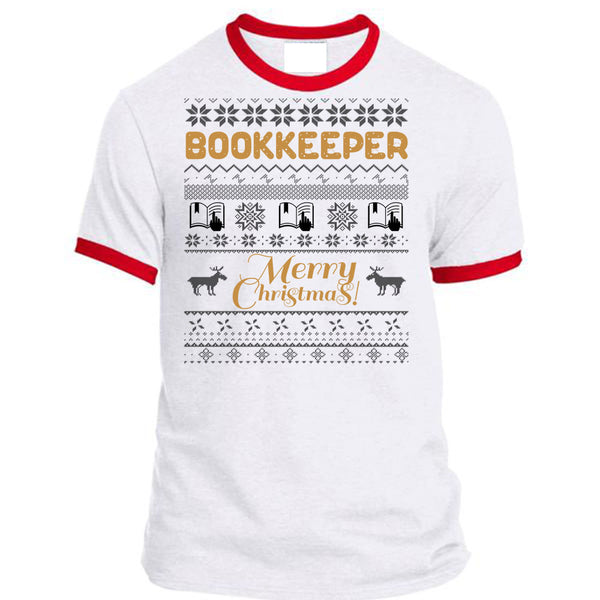 Bookkeeper Merry Christmas T Shirt, I Love Reading T Shirt, Awesome T-Shirts