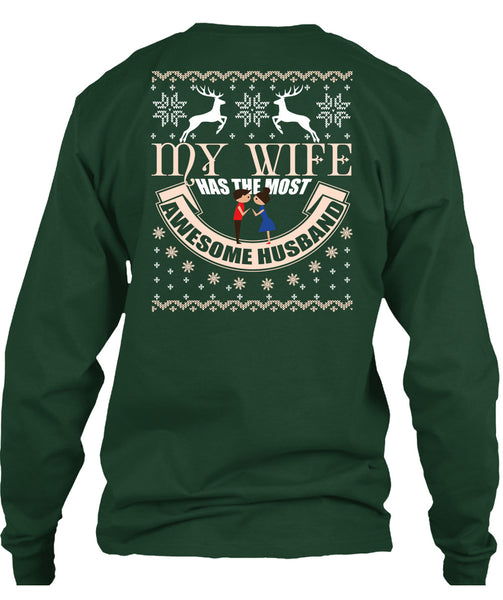 My Wife Has The Most Awesome Husband T Shirt, This Girl Loves Christmas T Shirt