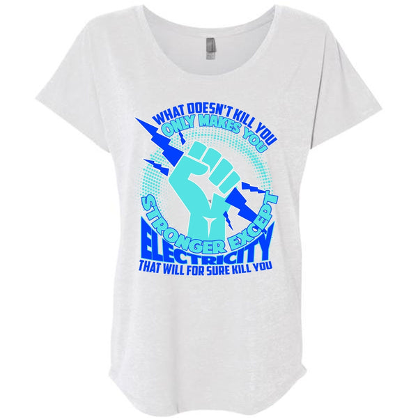 Stronger Except Electricity T Shirt, I Love Electrician T Shirt, Awesome T-Shirts