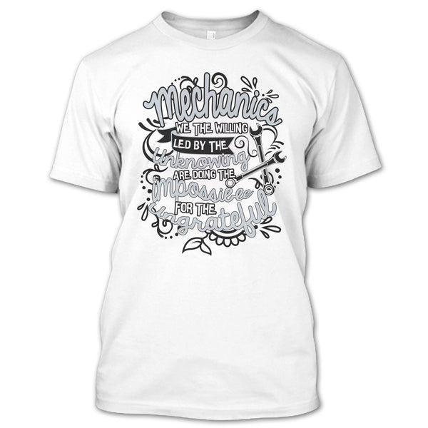 A black t-shirt with the shopify logo