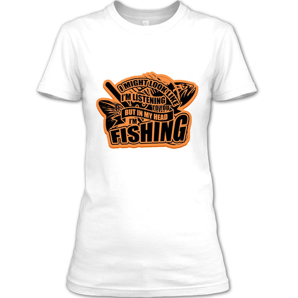 In My Head I'm Fishing T Shirt, Coolest Fishing T Shirt