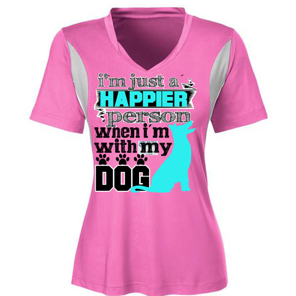 I'm Just A Happier Person T Shirt, I Love My Dog T Shirt, Awesome T-Shirts