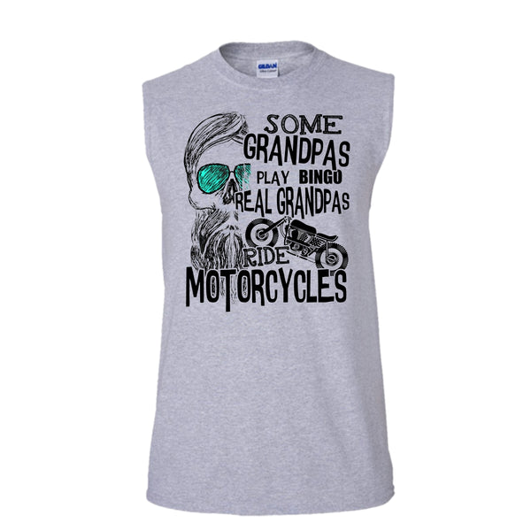 Some Grandpas Play Bingo T Shirt, Coolest Grandpas Tank Top (Men's Cotton Sleeveless)