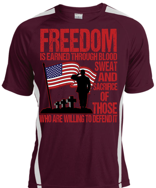 Freedom Is Earned T Shirt, Being A Veteran T Shirt, Cool Shirt