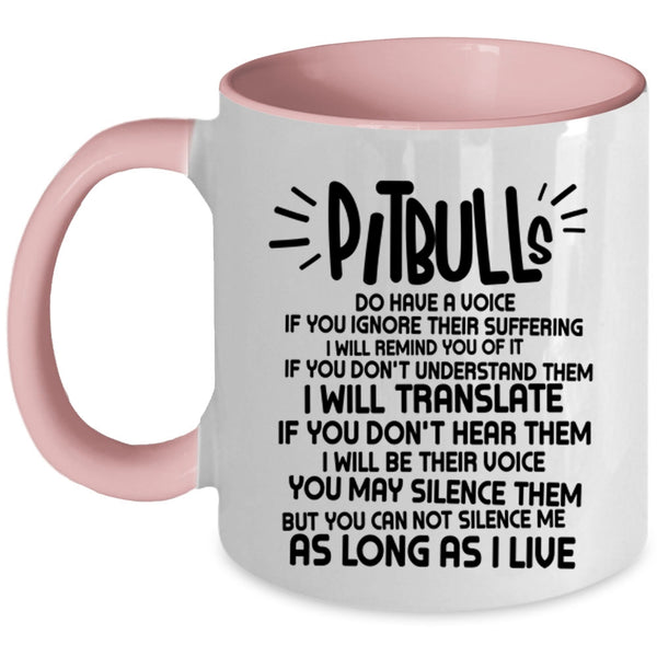 Lovely Pit Bull Lovers Coffee Mug, Pitbulls Accent Mug