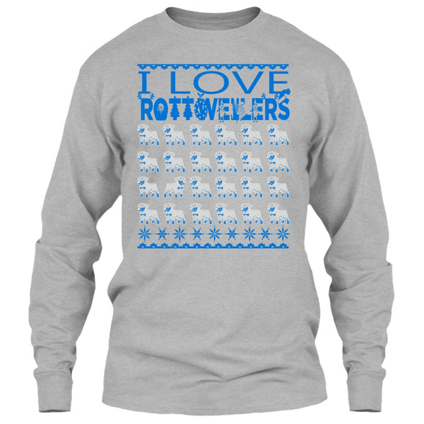 I Love Rottwellers T Shirt, Rottwellers Merry Christmas T Shirt