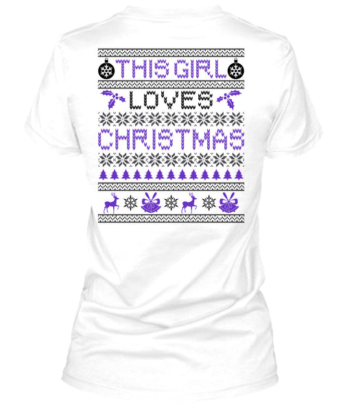 This Girl Loves Christmas T Shirt, Noel Christmas T Shirt