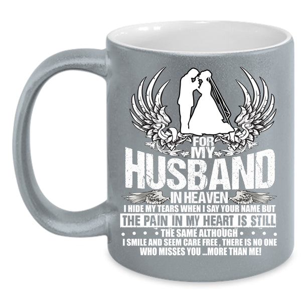 For My Husband In Heaven Coffee Mug, Awesome Wife Coffee Cup