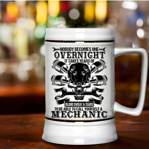 Cool Mechanics Beer Stein 22oz, To Be Able To Call Yourself A Mechanic Beer Mug