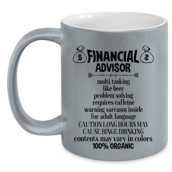 Funny Gift For Financial Advisor Coffee Mug, Financial Advisor Accent Mug