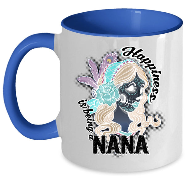 Cool Nana Coffee Mug, Happiness Is Being A Nana Accent Mug