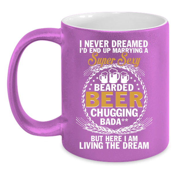 I'd End Up Marrying A Bearded Beer Coffee Mug, Just Married Coffee Cup