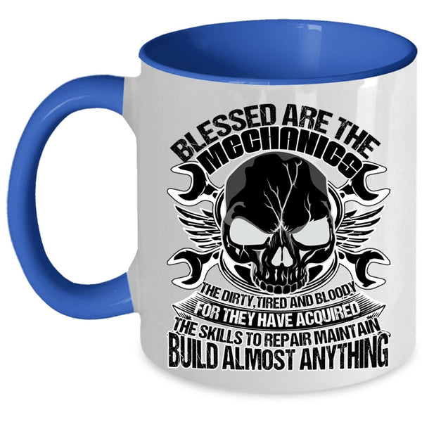 Best Gift For My Husband Coffee Mug, Blessed Are The Mechanics Accent Mug