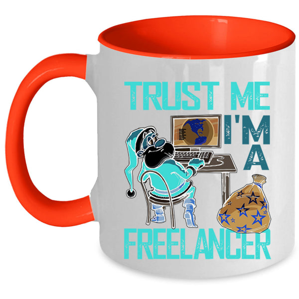 Cool Christmas Coffee Mug, I'm A Freelancer Accent Mug