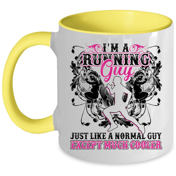 Cool Gift For Running Guy Coffee Mug, I'm A Running Guy Accent Mug