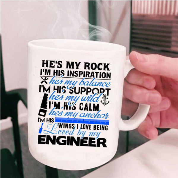 Cool Couple Coffee Mug, I Love Being Loved By My Engineer Cup