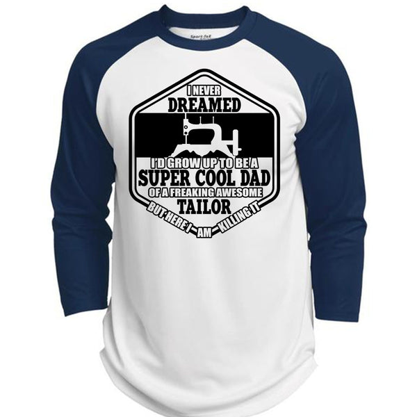I'd Grow Up To Be A Cool Dad T Shirt, I Love Sewing T Shirt, Awesome T-Shirts  (Polyester Game Baseball Jersey)