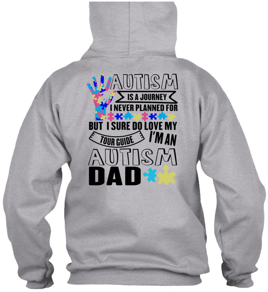 Autism Is A Journey T Shirt, I Love Dad T Shirt