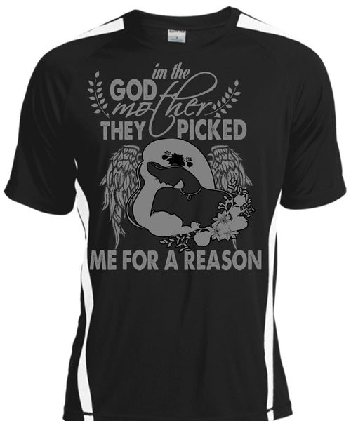 A black t-shirt with the shopify logo