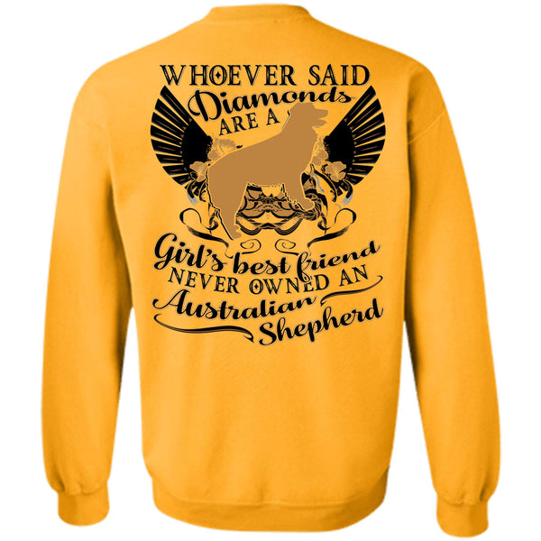 I Love My Dog T Shirt, Diamonds Are A Girl's Best Friend Sweatshirt