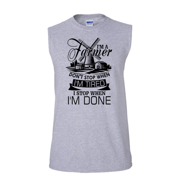 I'm A Farmer T Shirt, Coolest Farmer T Shirt, Awesome t-shirts (Men's Cotton Sleeveless)