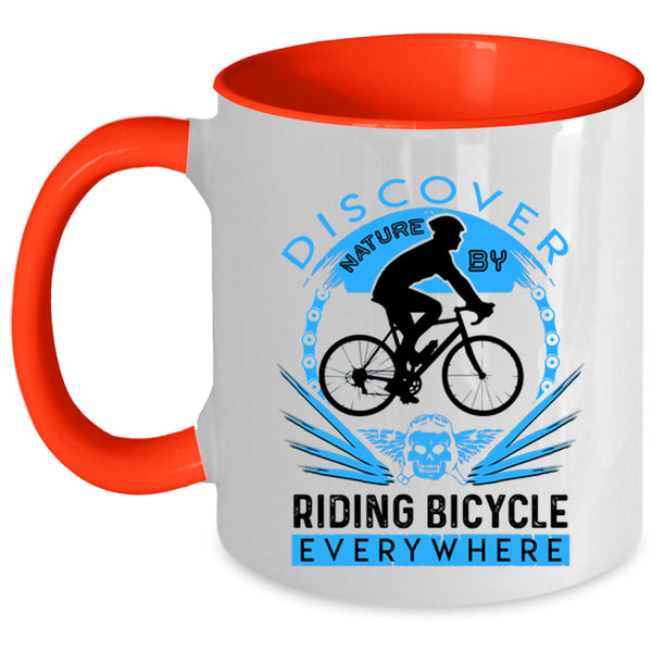 Cool Gift For Biker Coffee Mug, Riding Bicycle Accent Mug