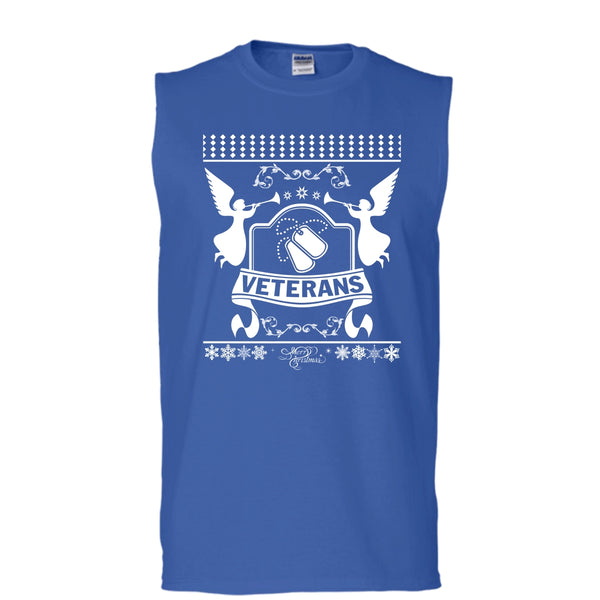 Veterans Merry Christmas T Shirt, Coolest Veteran T Shirt, Cool T Shirt (Men's Cotton Sleeveless)