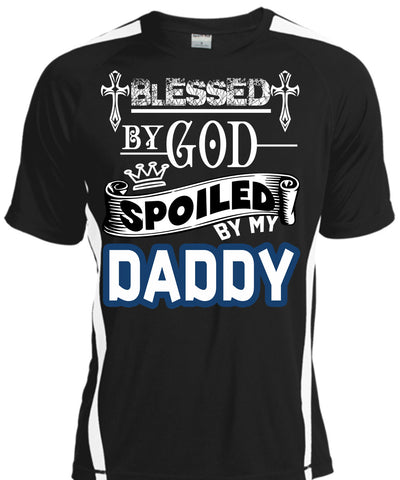 A black t-shirt with the shopify logo
