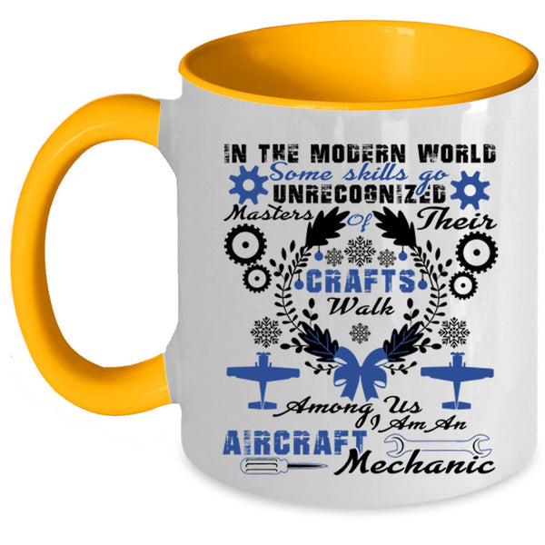 Cute Aircraft Mechanics Coffee Mug, I Am An Aircraft Mechanic Accent Mug