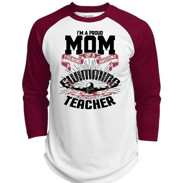 I'm A Proud Mom T Shirt, I Love Swimming T Shirt, Awesome T-Shirts  (Polyester Game Baseball Jersey)