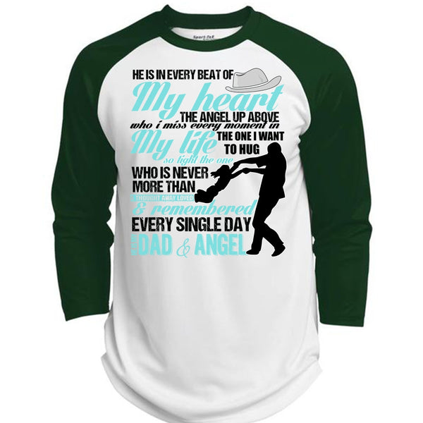 He Is My Dad And Angel T Shirt, I Love Dad T Shirt, Awesome T-Shirts  (Polyester Game Baseball Jersey)