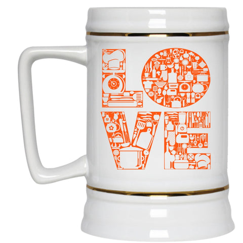 Cool Gift For Kitchener Beer Stein 22oz, Love Chef Beer Mug